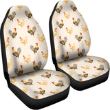 Watercolor Rooster Pattern Print Universal Fit Car Seat Covers 102422