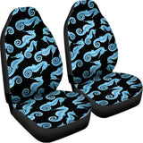 Watercolor Seahorse Pattern Print Universal Fit Car Seat Covers 102422