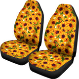 Watercolor Sunflower Pattern Print Universal Fit Car Seat Covers 102422