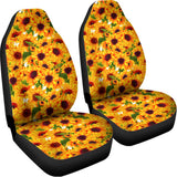 Watercolor Sunflower Pattern Print Universal Fit Car Seat Covers 102422
