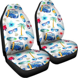 Watercolor Surfing Pattern Print Universal Fit Car Seat Covers 102422