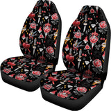 Watercolor Tattoo Print Universal Fit Car Seat Covers 102422