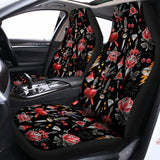 Watercolor Tattoo Print Universal Fit Car Seat Covers 102422
