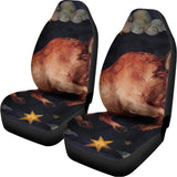 Watercolor Taurus Zodiac Sign Print Universal Fit Car Seat Covers 102422