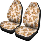 Watercolor Teddy Bear Pattern Print Universal Fit Car Seat Covers 102422