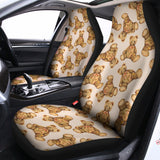 Watercolor Teddy Bear Pattern Print Universal Fit Car Seat Covers 102422