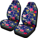 Watercolor Tropical Flower Pattern Print Universal Fit Car Seat Covers 102422