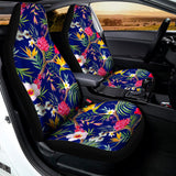 Watercolor Tropical Flower Pattern Print Universal Fit Car Seat Covers 102422