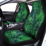 Watercolor Tropical Leaves Pattern Print Universal Fit Car Seat Covers 102422