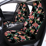 Watercolor Tropical Lily Pattern Print Universal Fit Car Seat Covers 102422
