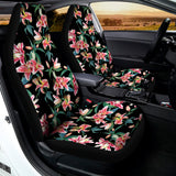 Watercolor Tropical Lily Pattern Print Universal Fit Car Seat Covers 102422