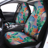 Watercolor Tropical Patchwork Print Universal Fit Car Seat Covers 102422