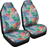 Watercolor Tropical Patchwork Print Universal Fit Car Seat Covers 102422