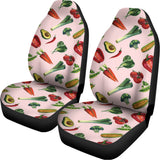 Watercolor Vegan Pattern Print Universal Fit Car Seat Covers 102422