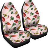Watercolor Vegan Pattern Print Universal Fit Car Seat Covers 102422