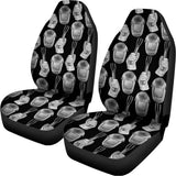 Watercolor Welder Pattern Print Universal Fit Car Seat Covers 102422