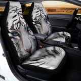 Watercolor White Bengal Tiger Print Universal Fit Car Seat Covers 102422