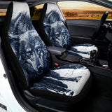 Watercolor Wolf Portrait Print Universal Fit Car Seat Covers 102422