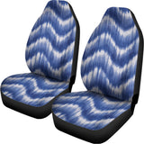 Wavy Shibori Pattern Print Universal Fit Car Seat Covers 102422