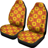 West Adinkra Symbols Pattern Print Universal Fit Car Seat Covers 102422