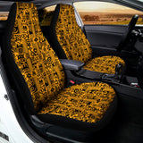 West African Adinkra Tribe Symbols Universal Fit Car Seat Covers 102422