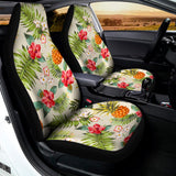 White Aloha Pineapple Pattern Print Universal Fit Car Seat Covers 102422