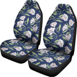 White Alstroemeria Pattern Print Universal Fit Car Seat Covers 102422