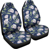 White Alstroemeria Pattern Print Universal Fit Car Seat Covers 102422