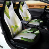 White Amaryllis Print Universal Fit Car Seat Covers 102422