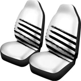 White And Black American Flag Print Universal Fit Car Seat Covers 102422