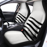 White And Black American Flag Print Universal Fit Car Seat Covers 102422