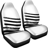 White And Black American Flag Print Universal Fit Car Seat Covers 102422