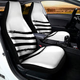 White And Black American Flag Print Universal Fit Car Seat Covers 102422