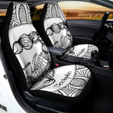 White And Black Scorpio Sign Print Universal Fit Car Seat Covers 102422