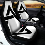 White And Black Star of David Print Universal Fit Car Seat Covers 102422
