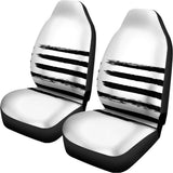 White And Black USA Flag Print Universal Fit Car Seat Covers 102422