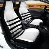 White And Black USA Flag Print Universal Fit Car Seat Covers 102422