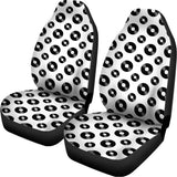 White And Black Vinyl Pattern Print Universal Fit Car Seat Covers 102422