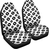 White And Black Vinyl Pattern Print Universal Fit Car Seat Covers 102422