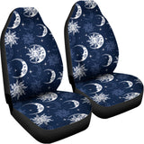 White And Blue Celestial Pattern Print Universal Fit Car Seat Covers 102422