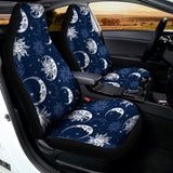 White And Blue Celestial Pattern Print Universal Fit Car Seat Covers 102422
