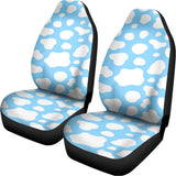 White And Blue Cow Print Universal Fit Car Seat Covers 102422