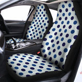 White And Blue Polka Dot Pattern Print Universal Fit Car Seat Covers 102422