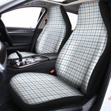 White And Blue Tattersall Pattern Print Universal Fit Car Seat Covers 102422