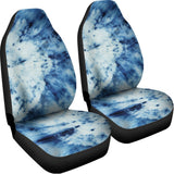 White And Blue Tie Dye Print Universal Fit Car Seat Covers 102422