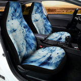 White And Blue Tie Dye Print Universal Fit Car Seat Covers 102422