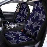 White And Blue Turtle Pattern Print Universal Fit Car Seat Covers 102422