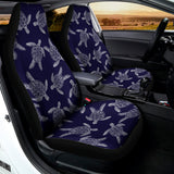 White And Blue Turtle Pattern Print Universal Fit Car Seat Covers 102422