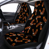 White And Brown Eagle Pattern Print Universal Fit Car Seat Covers 102422