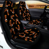 White And Brown Eagle Pattern Print Universal Fit Car Seat Covers 102422